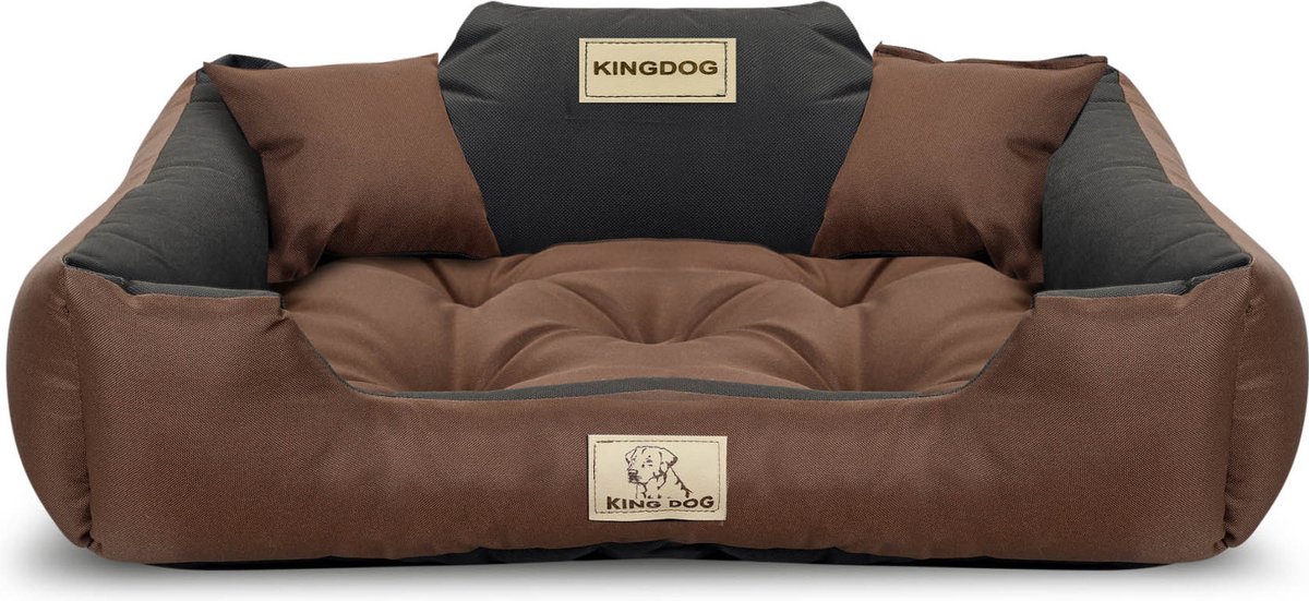 KINGDOG - Hondenbed - Dierenmand 75x65cm - waterproof - Bruin