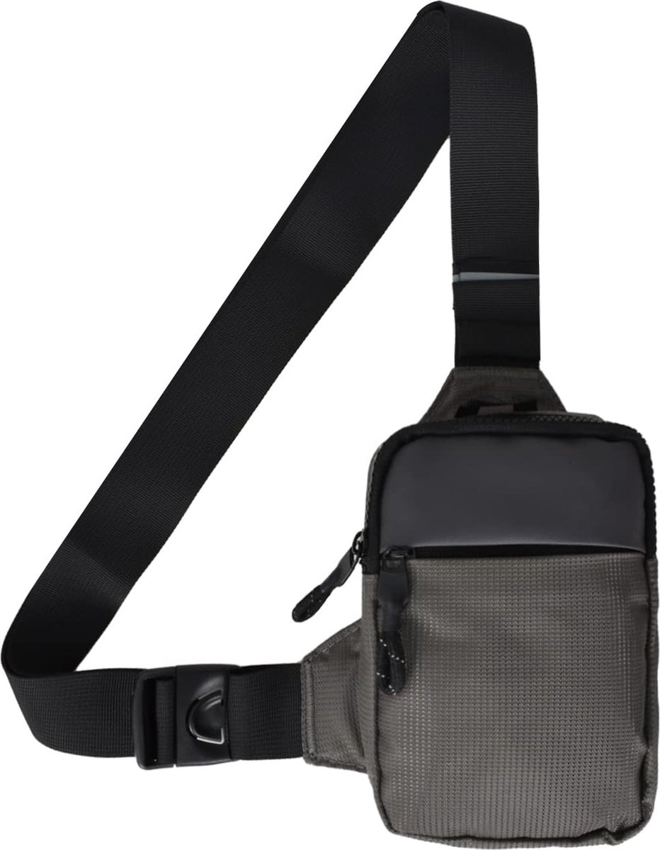Schoudertassen, borstzak met reflecterende strepen, sling bag, schoudertassen, slingrugzak, crossbody bag, backpack, schoudertas voor outdoorsport, wandelen, fietsen, bergbeklimmen, reizen, kamperen,