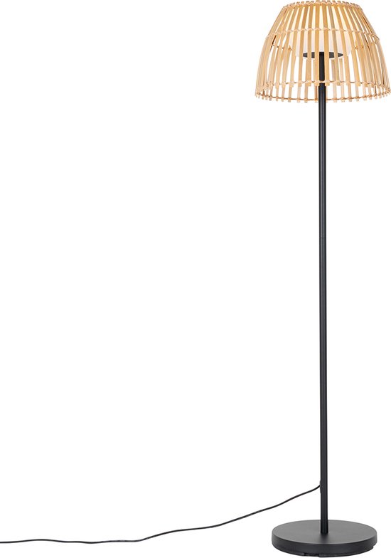 QAZQA kaiser - Lampadaire LED rural | Lampe sur pied - 1 lumière - H 152 cm - Zwart - Éclairage extérieur