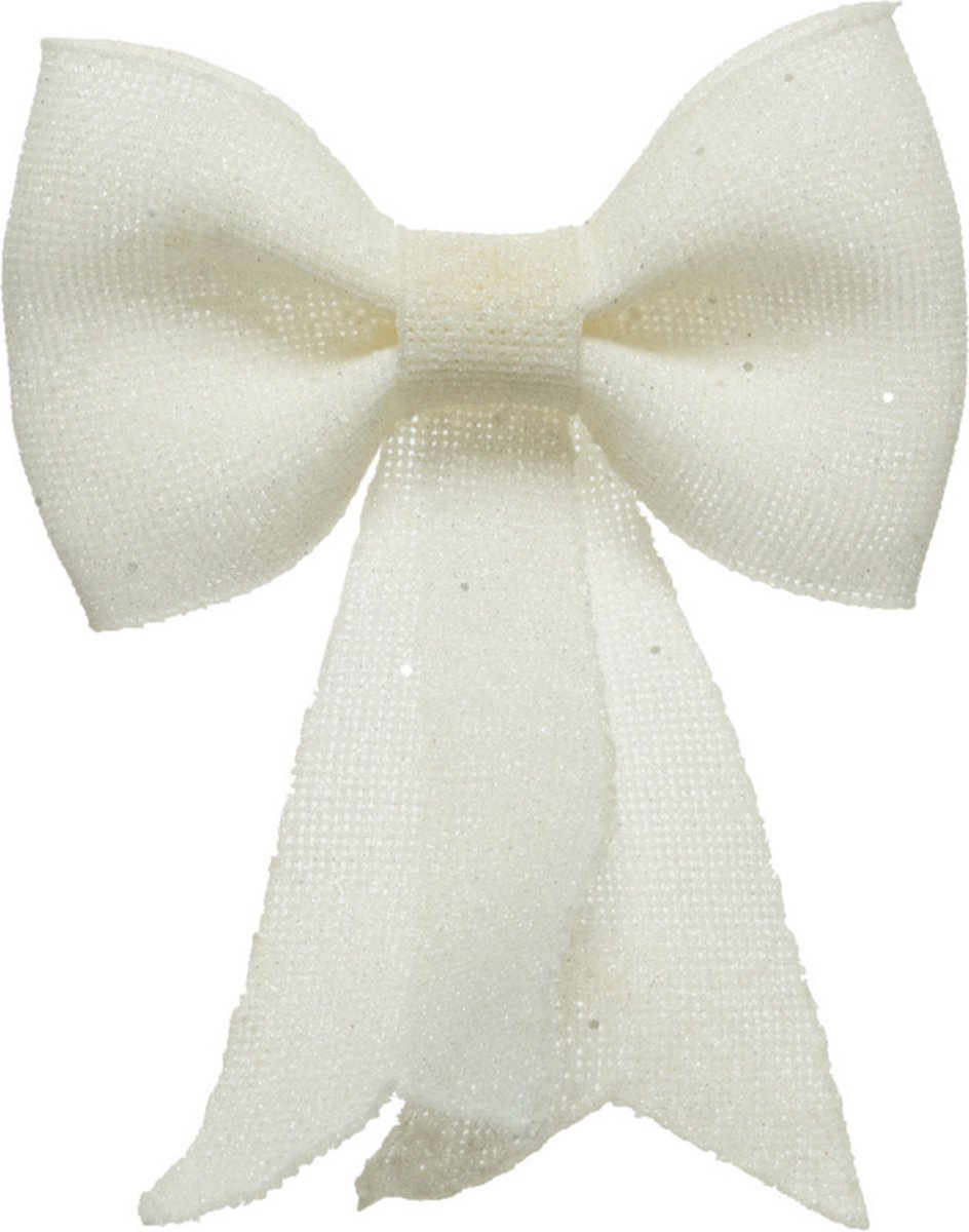 Decoris Witte hangende strik van 12 x 14 cm