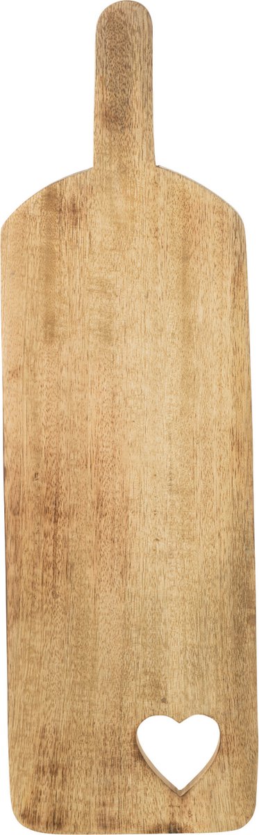 J-Line snijplank Rechthoek Hart - hout - naturel - small