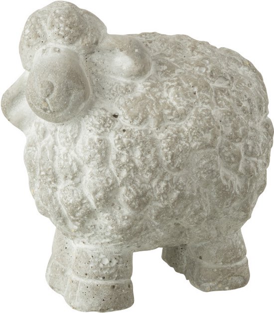 J-Line figuur Schaap - cement - grijs - small - 2 stuks