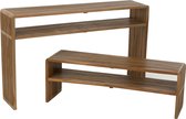 J-Line Set De 2 Console Avec Etagere Teck Recycle Naturel