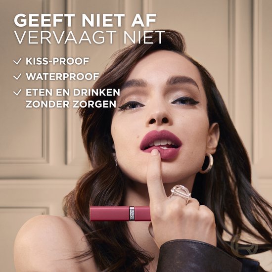 L'Oréal Paris Infaillible Matte Resistance lippenstift – Langhoudende Vloeibare Lipstick met een matte finish Verrijkt met Hyaluronzuur – Vegan – 500 Wine Not? – 5ml