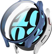 YONO Bumper geschikt voor Samsung Galaxy Watch 6 - 44mm - Screen Protector Hoesje - Full Cover Case - Lichtblauw