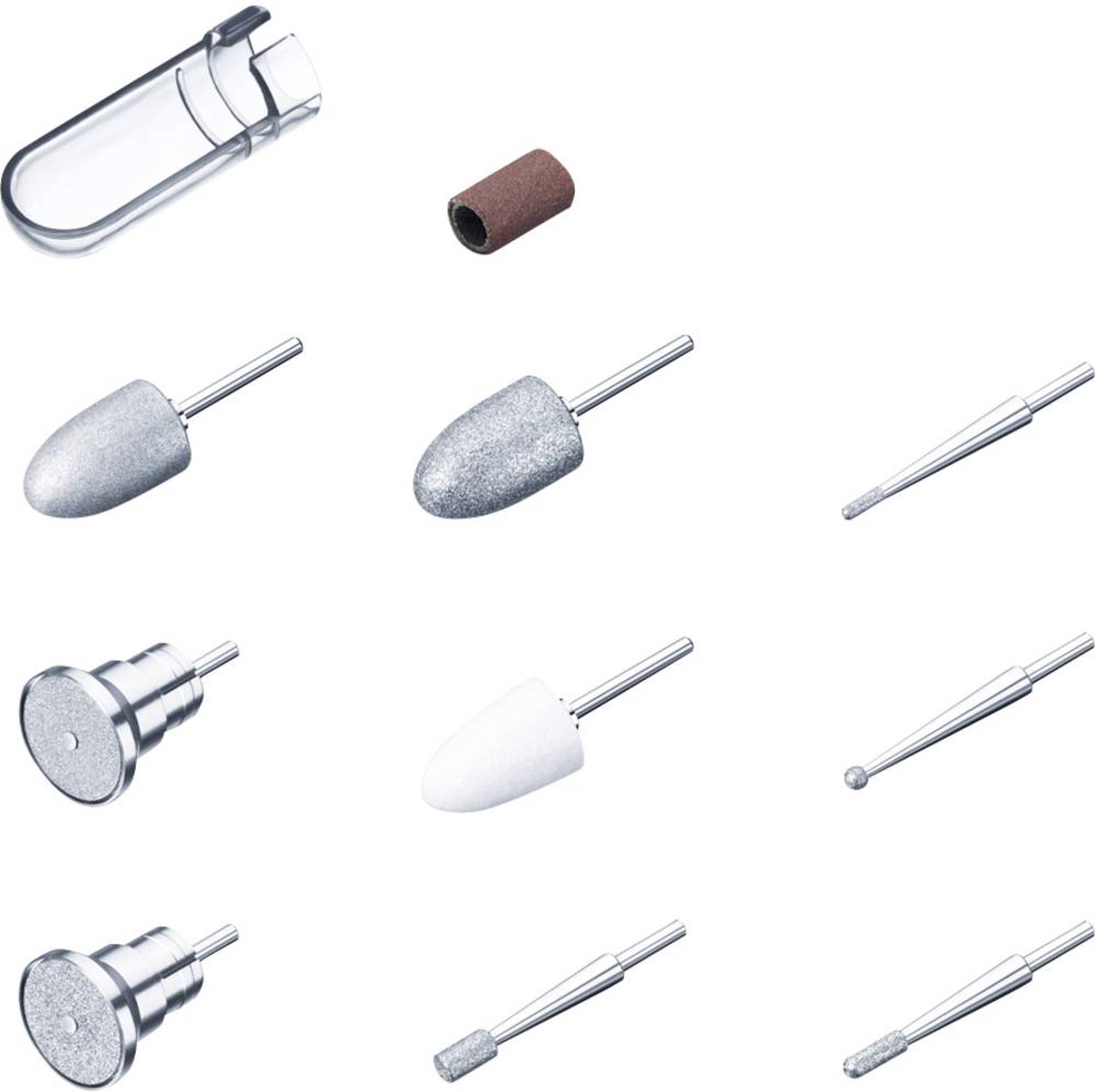 Beurer MP 100 Manicure-en pedicure opzetstukken - Set 10 van opzetstukken en een beschermkap - 30 Wegwerp opzetstukken schuurpapier