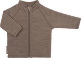Smallstuff Merinowol - Wollen vest jasje met rits - Bruin gemeleerd Wol - 56/62, 68/74 en 80/86 - Deens Design