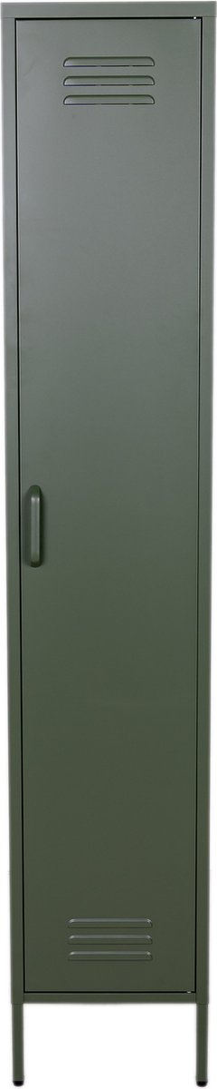 MaximaVida metalen kleding lockerkast Finn olijfgroen 45 x 35 x 185 cm - smal
