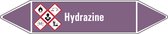Hydrazine leidingmarkering op vel - basen 179 x 37 mm - 5 per vel