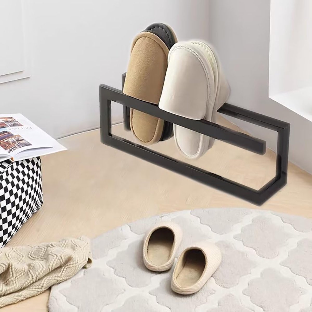 4-laags Multifunctioneel Jas- En Schoenenrek Vrijstaande Entree Organizer Eenvoudige