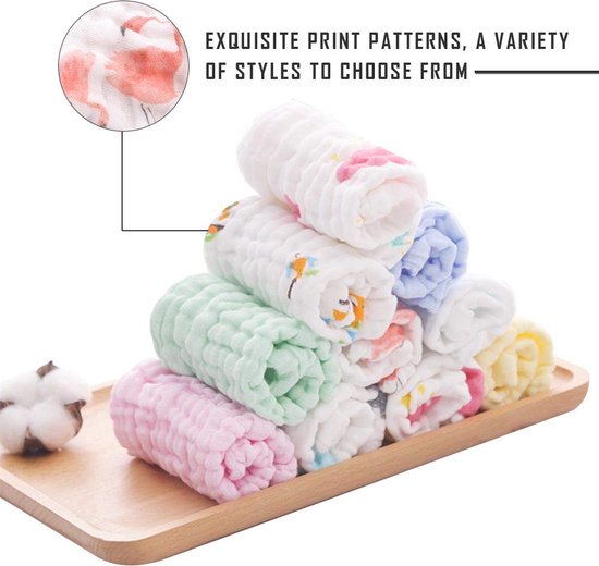 Gants de toilette pour bébé – Lingettes en coton 100 % naturel – Serviette  douce pour