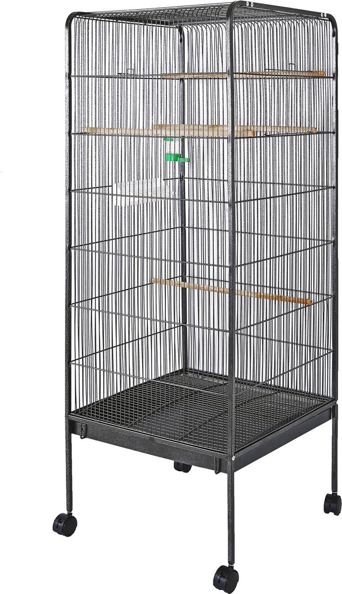 XL Vogelkooi voor kleine vogels en parkiet en/of papegaai; 54x54x146cm vogelvolière acapronis
