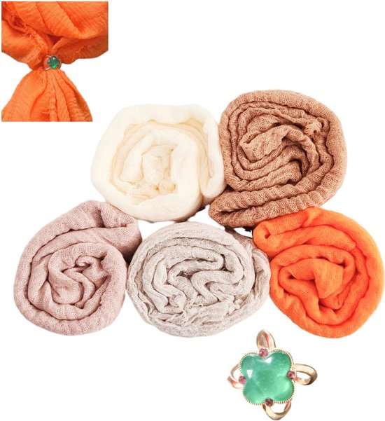 Mooie dunne dames sjaal Oranje