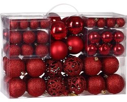 Casaria Kerstballen 100 Stuks - Mat Glanzend - Ø 3 6 cm Rood
