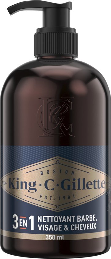 King C. Gillette Nettoyant Pour La Barbe Et Le Visage - Pour Homme - 350 ml