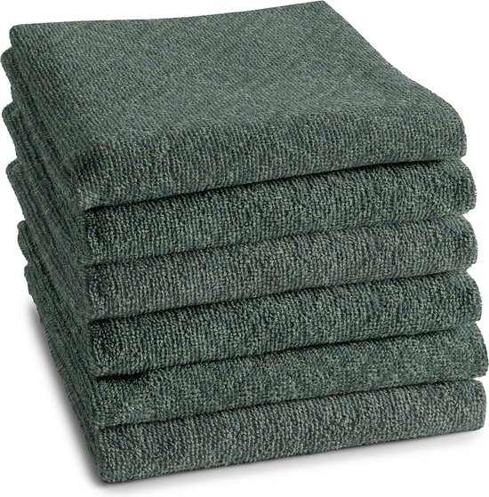 Foto: Ddddd 6x keukendoek akira 50 x 55 cm groen set van 6 stuks