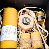 L' Abeille, Handgemaakte 100% puur bijenwaskaarsen, gerolde kaarsen, GIFTBOX