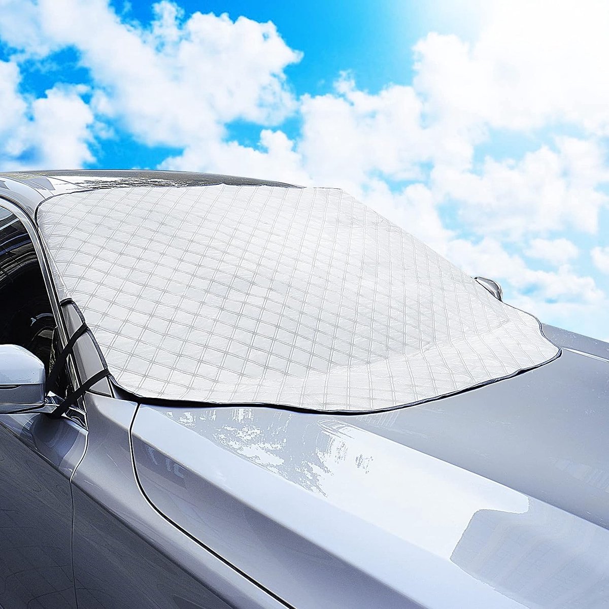 Orssmigs Winter voorruitbescherming autoruitbescherming Opvouwbare ruitbescherming voor auto Winter Verwijderbare ijshoes Zonnescherm Frontshield tegen sneeuw, IJS, Vorst, 147x100 cm Orssmigs Winter voorruitbescherming autoruitbescherming Opvouwbare ruitbescherming voor auto Winter Verwijderbare ijshoes Zonnescherm Frontshield tegen sneeuw, IJS, Vorst, 147x100 cm