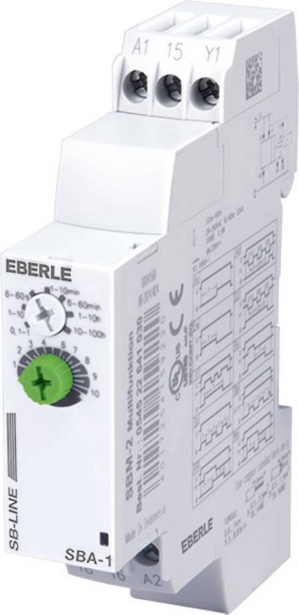 Eberle 054510641030 SBA-1 Tijdrelais 1 stuk(s) Tijdsduur: 0.1 s - 100 h 1x wisselcontact
