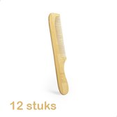 12 stuks Bamboe Kammen - Blanco - Promopack - Ideaal om te graveren