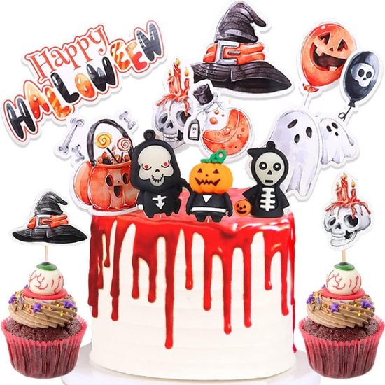 11 pcs décorations de cupcake d'Halloween, décoration de gâteau d