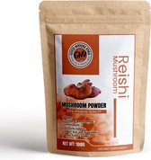Reishi poeder - gemalen paddenstoelen - superfood - vegan - 100 gram