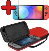 Housse pour Nintendo Switch Case Hardcover avec protecteur d'écran - Étui de protection Nintendo Switch Case - Rouge