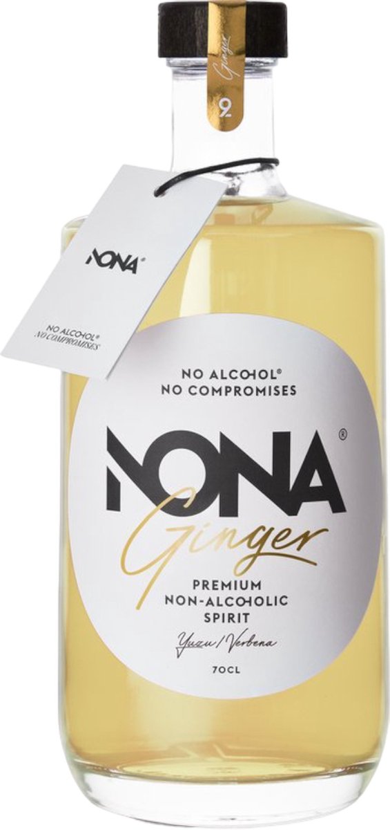 NONA Ginger Alcoholvrije Spirit - 70cl - Alcoholvrij Ginger Distillaat - Botanische Gemberdrank Ginger Spirit Premium Natuurlijk Mixen Bewust Genieten 0% Alcohol - 100% Natuurlijk Laag In Suikers
