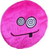 Frisbee Émoticône - Jouet pour chien - Couineur - 17 cm - Rose