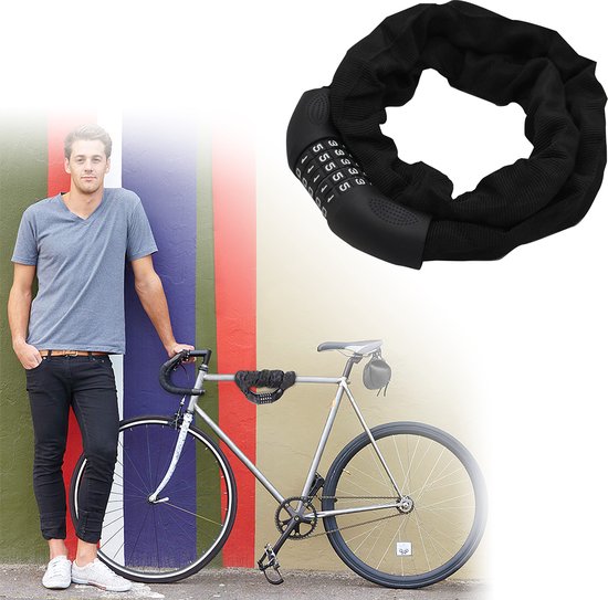 Fietsslot met cijferslot - 120 cm - Kettingslot fiets - Fietssloten electrische fietsen - Fietsslot ketting van Cycle Tech — afbeelding 4