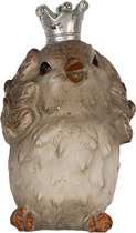 Clayre & Eef Decoratie Beeld Vogel 8 cm Beige Polyresin
