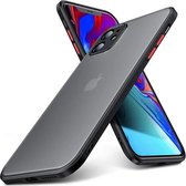 iPhone 14 Pro hoesje - Zwarte case / Rode knoppen