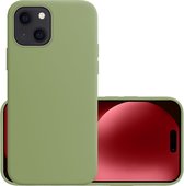 Hoes Geschikt voor iPhone 15 Hoesje Cover Siliconen Back Case Hoes - Groen