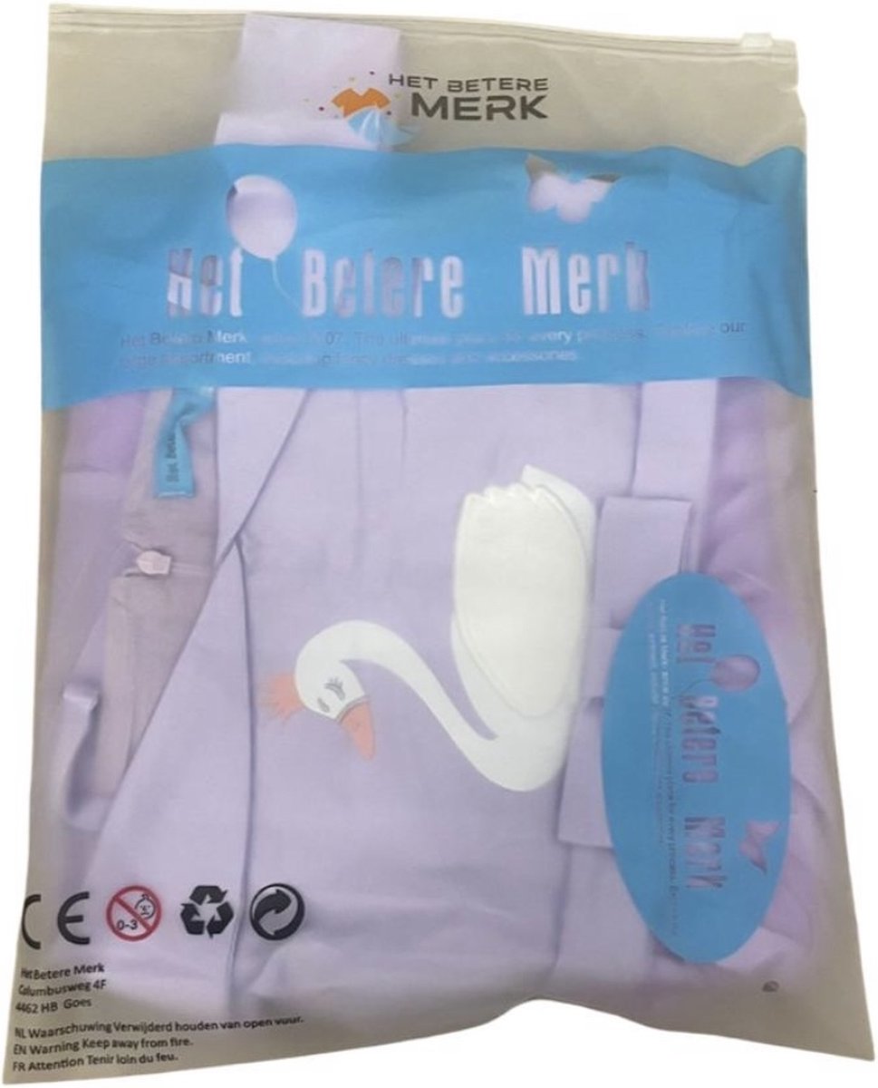 Prinsessenjurk meisje - Speelgoed 7 jaar - Prinsessen verkleedkleding - Zwaan - Het Betere Merk - Tiara - Kroon - Toverstaf - Paars — afbeelding 2