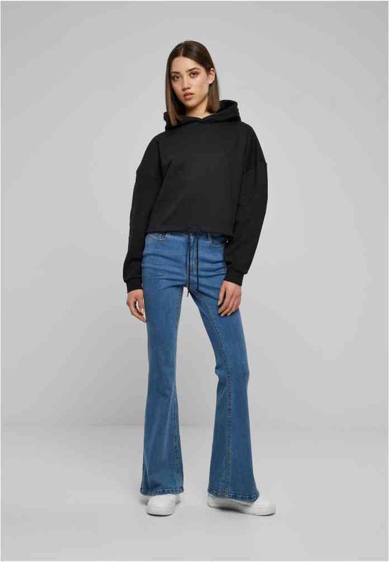 Urban Classics - Sweat à capuche/pull surdimensionné court - XXL - Zwart