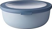 Multi Bowl Cirqula Round - Voorraaddoos met deksel - Geschikt als luchtdichte en Vaatwasserbestendig, Zonder BPA opbergdoos voor de koelkast, magnetronservies en als vershouddozen - 1250 ml - Nordic Blue