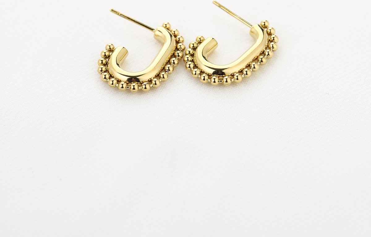 Michelle Bijou, boho oorbellen, goud, stainless steel