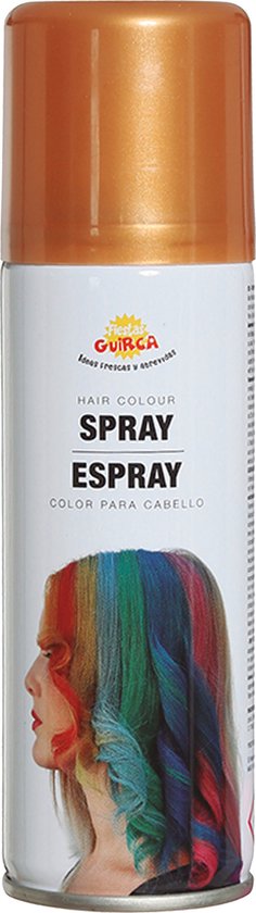 Fiestas Guirca Carnaval verkleed haar verf/spray - goud - spuitbus - 125 ml