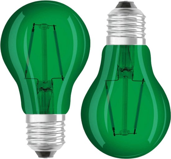 Lampe d'éclairage de fête Fiestas Halloween colorée - 2x - vert - 5W - raccord E27 - décoration effrayante