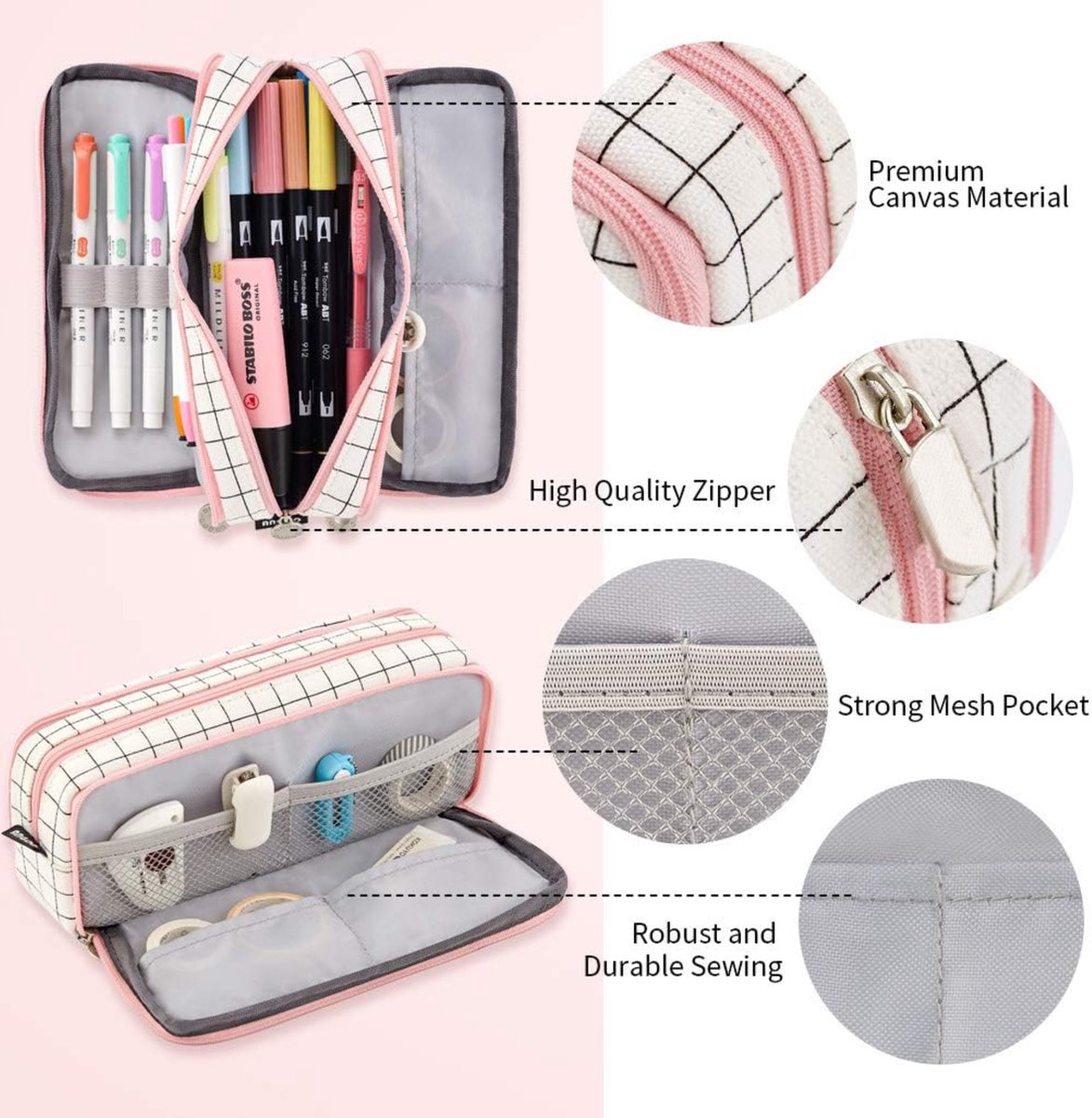 BOTC Trousse à crayons pour garçons et filles Grande capacité