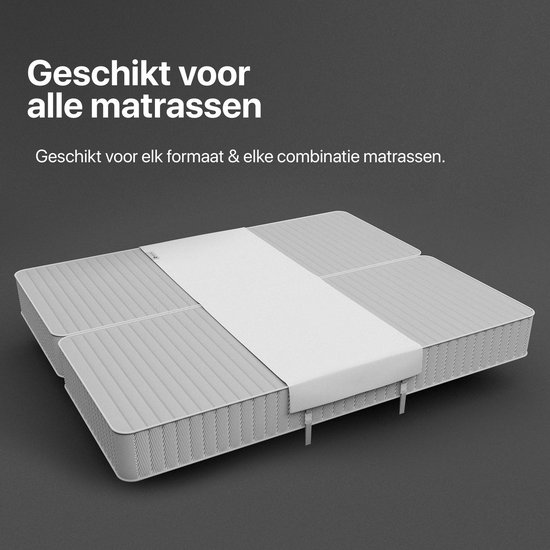 veVio Matraswig - De Ideale Bedbinder voor een Naadloze Nachtrust - matraswiggen - matrasbinder - liefdesbrug - Universeel - 230 x 50 cm - Wit