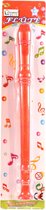 Speelgoed blokfluit voor kinderen - transparant rood - kunststof - 32 cm