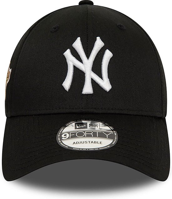 Casquette réglable noire 9FORTY New York Yankees World Series Patch New Era