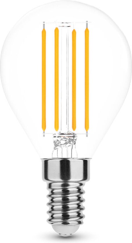 Modee Lighting - LED Filament lamp - E14 G45 4W - 4000K helder wit licht