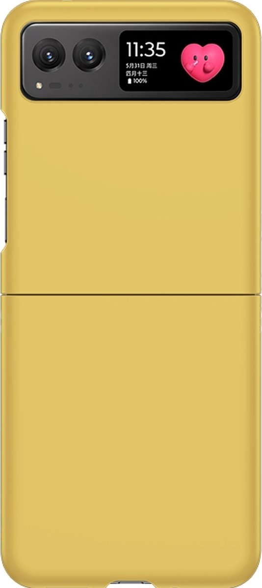 Mobigear Hoesje geschikt voor Motorola Razr 40 Telefoonhoesje Hardcase | Mobigear Colors Backcover | Razr 40 Case | Back Cover - Geel