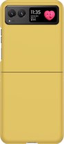 Mobigear Hoesje geschikt voor Motorola Razr 40 Telefoonhoesje Hardcase | Mobigear Colors Backcover | Razr 40 Case | Back Cover - Geel