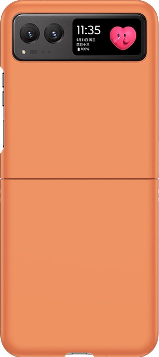 Mobigear Hoesje geschikt voor Motorola Razr 40 Telefoonhoesje Hardcase | Mobigear Colors Backcover | Razr 40 Case | Back Cover - Oranje