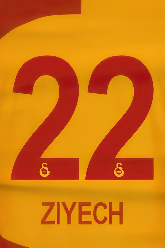 Numéro de maillot Hakim Ziyech Poster, Ziyech Poster, Galatasaray, Affiche de