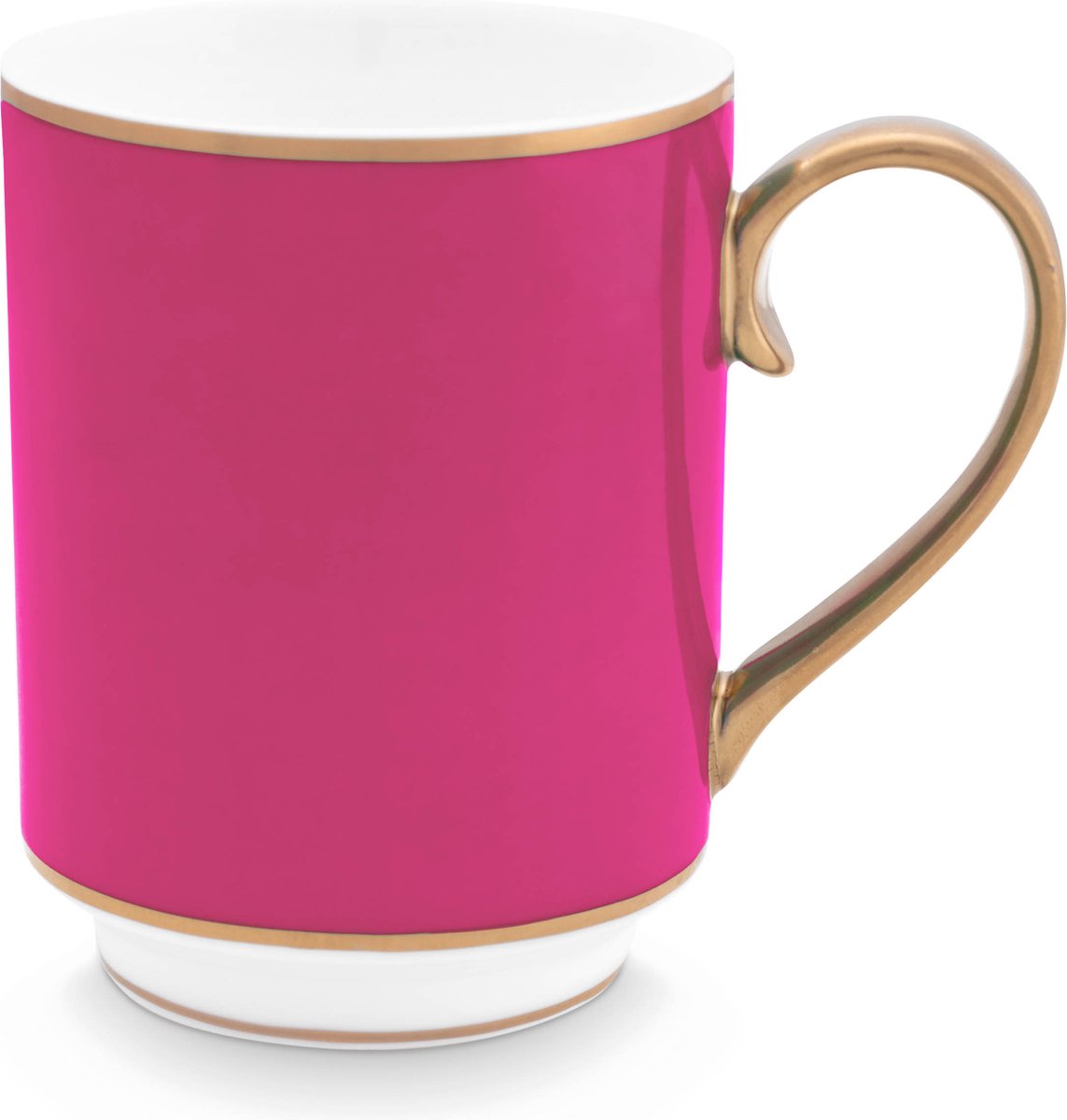 Pip Studio Chique gold pink - mok - 250ml - roze - porselein - gouden randje