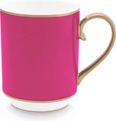 Pip Studio Chique or rose - mug - 250ml - rose - porcelaine - bord doré